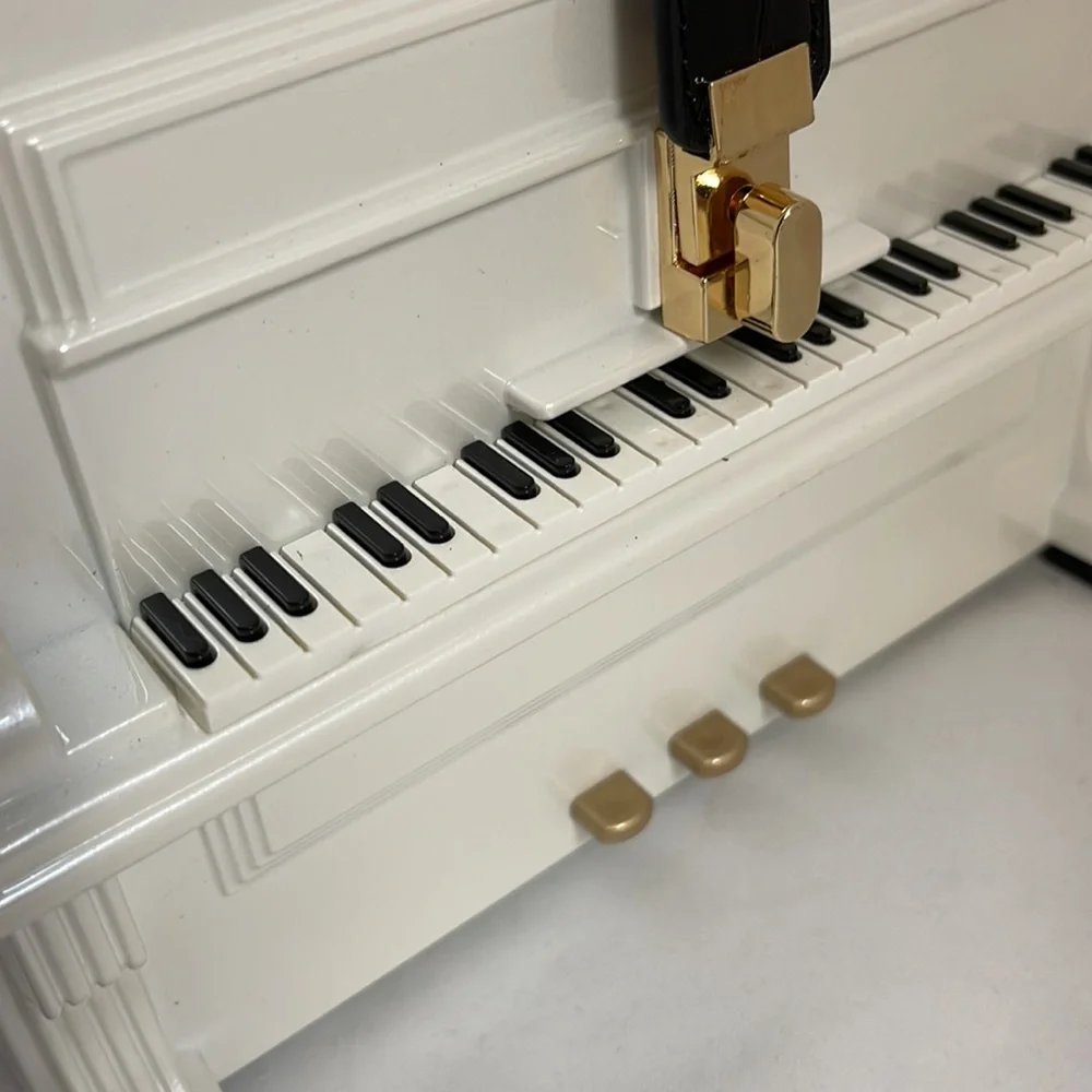 🆕 White Piano Crossbody Novelty Purse Bag - Picture 3 of 12